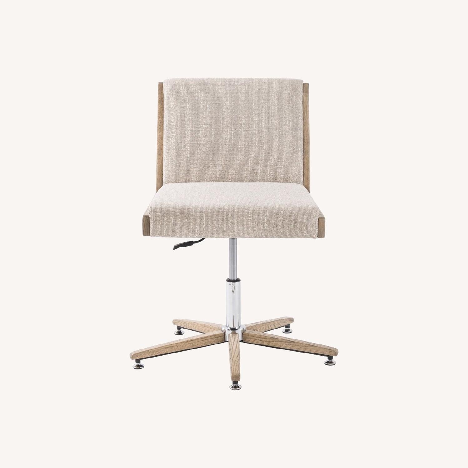 Pottery Barn Atwood Upholstered Swivel Desk Chair - image-1