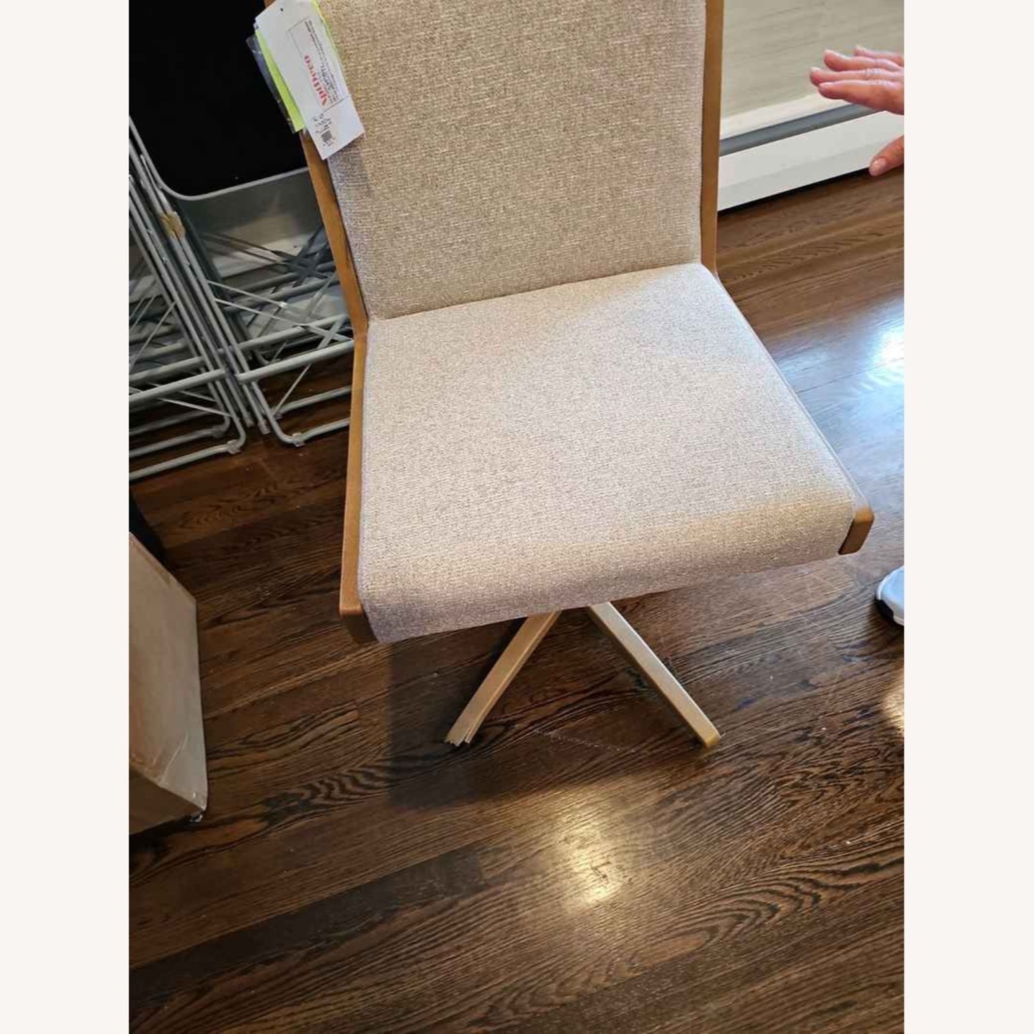 Pottery Barn Atwood Upholstered Swivel Desk Chair - image-9