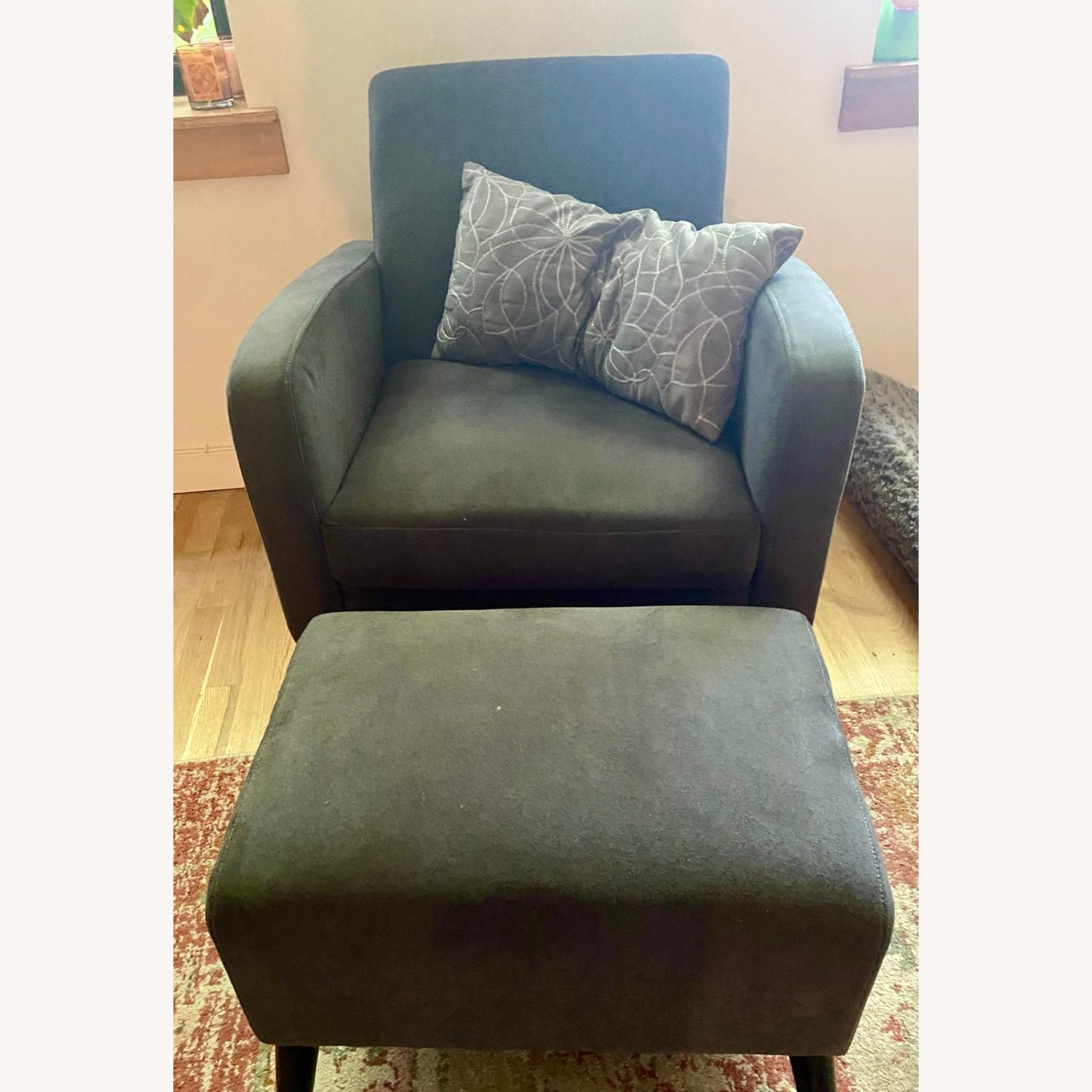 Dark Gray Fabric Chair - image-1