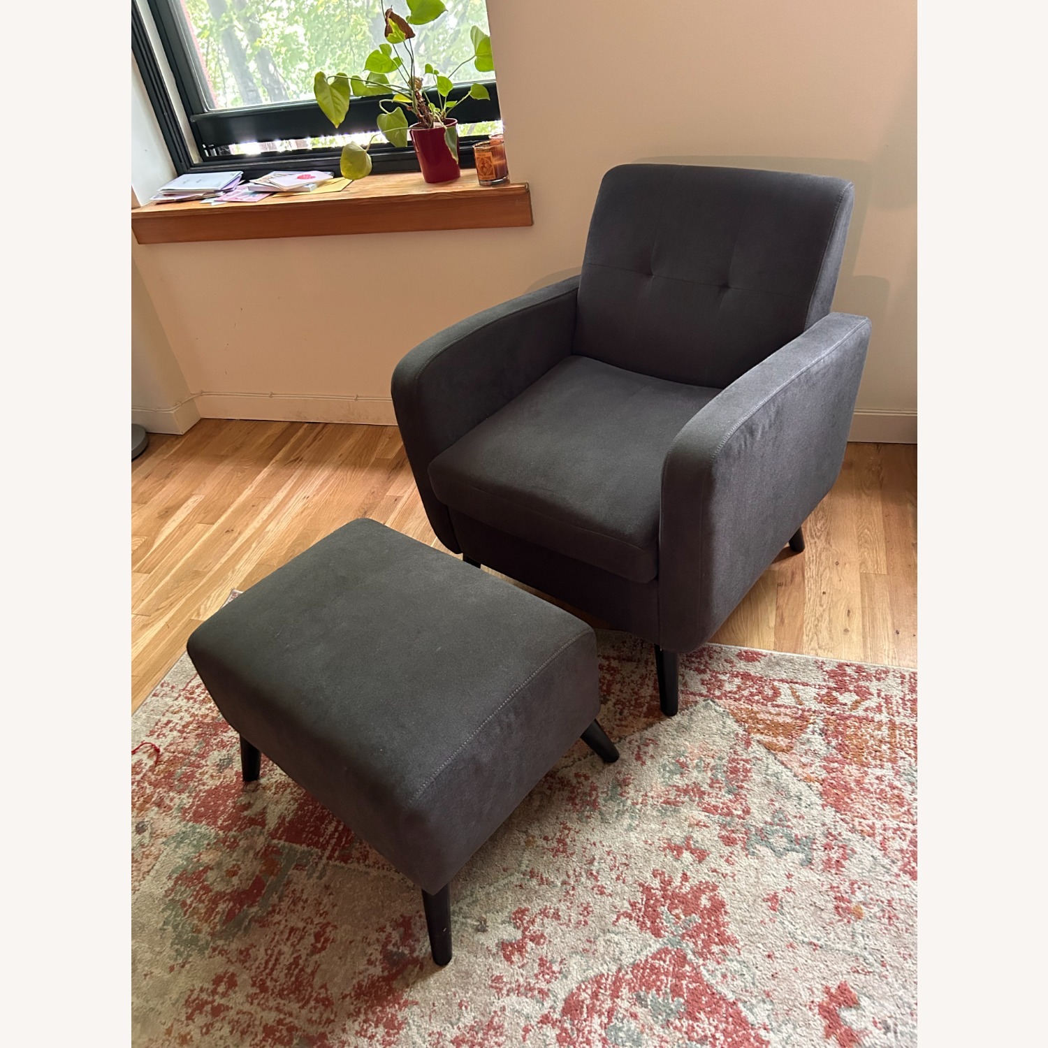Dark Gray Fabric Chair - image-3