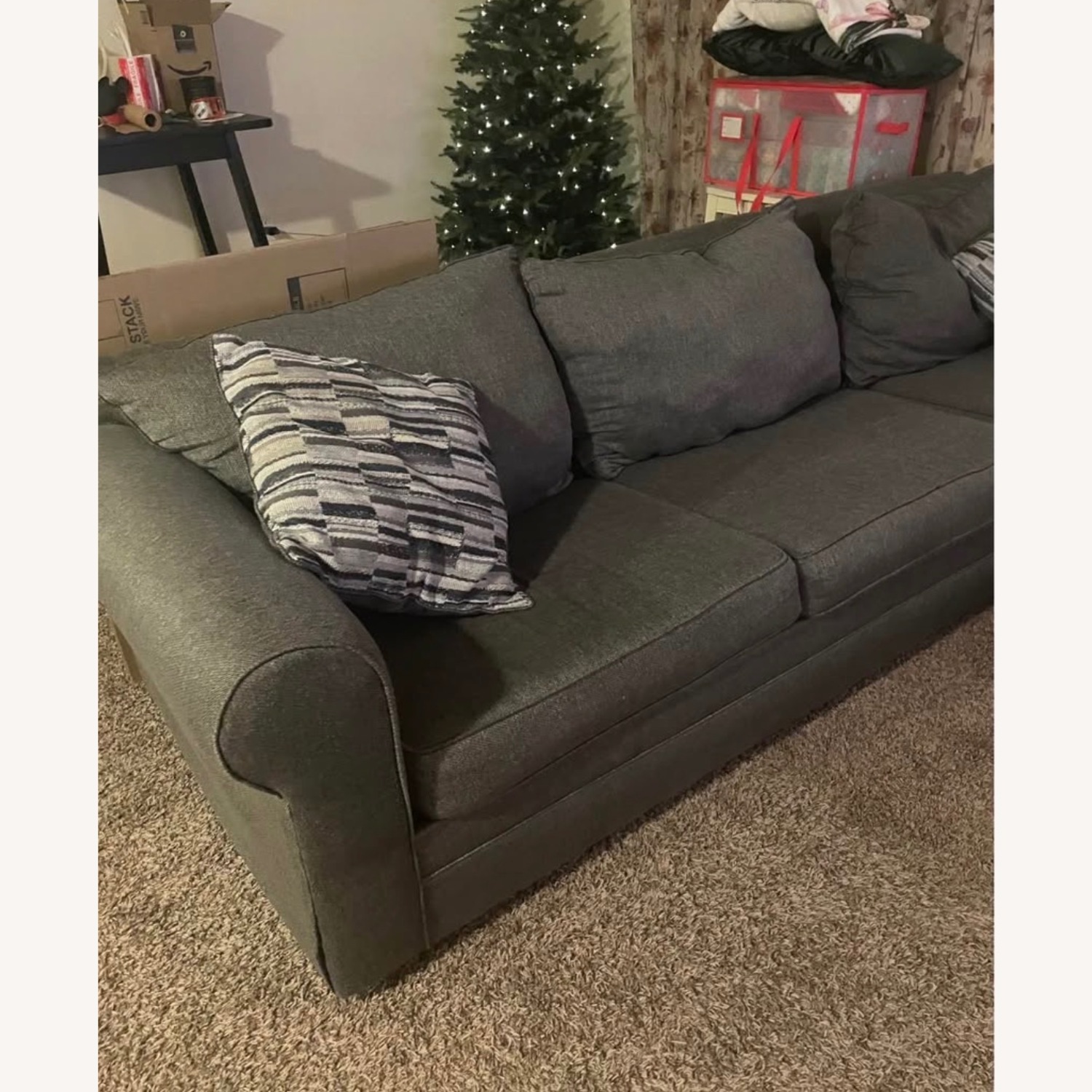 Nova Navy Blue Sectional - image-2