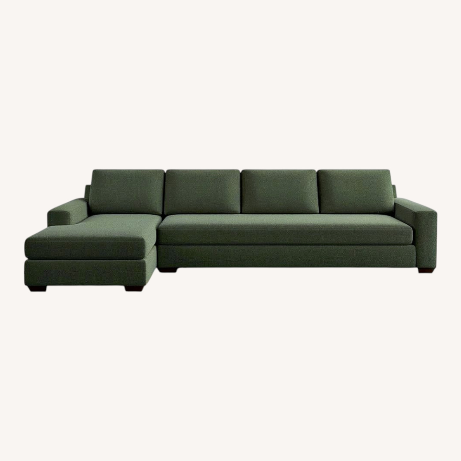 Pottery Barn Green Fabric 2 Piece Sectional - image-0