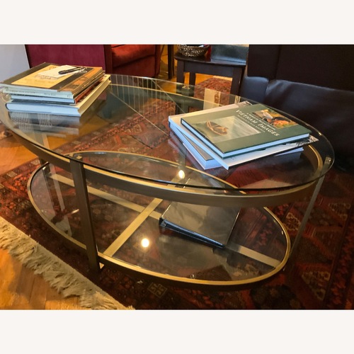 Used Christopher Knight Glass Coffee Table for sale on AptDeco