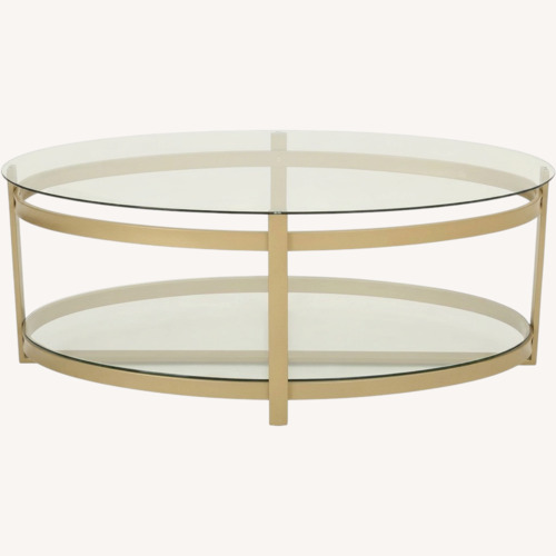 Used Christopher Knight Glass Coffee Table for sale on AptDeco