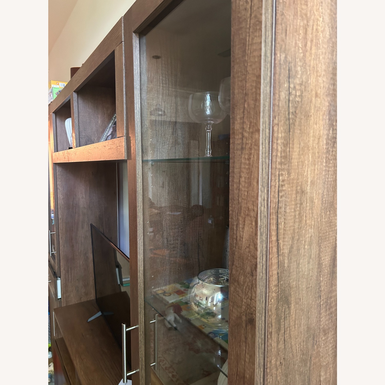 Custom Dark Brown Wood Media Storage - image-3