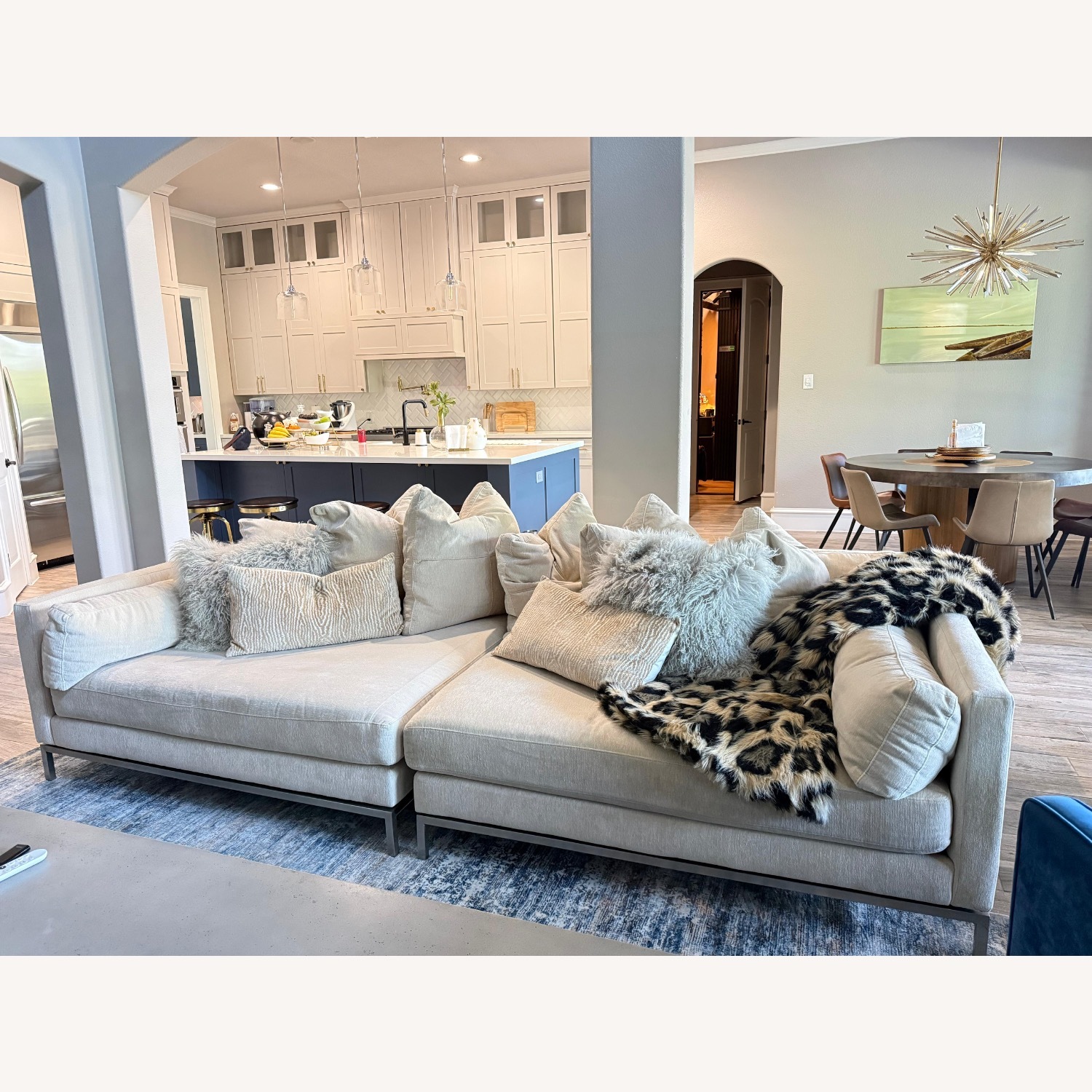 Z Gallerie Natural Chaise Lounge - image-3