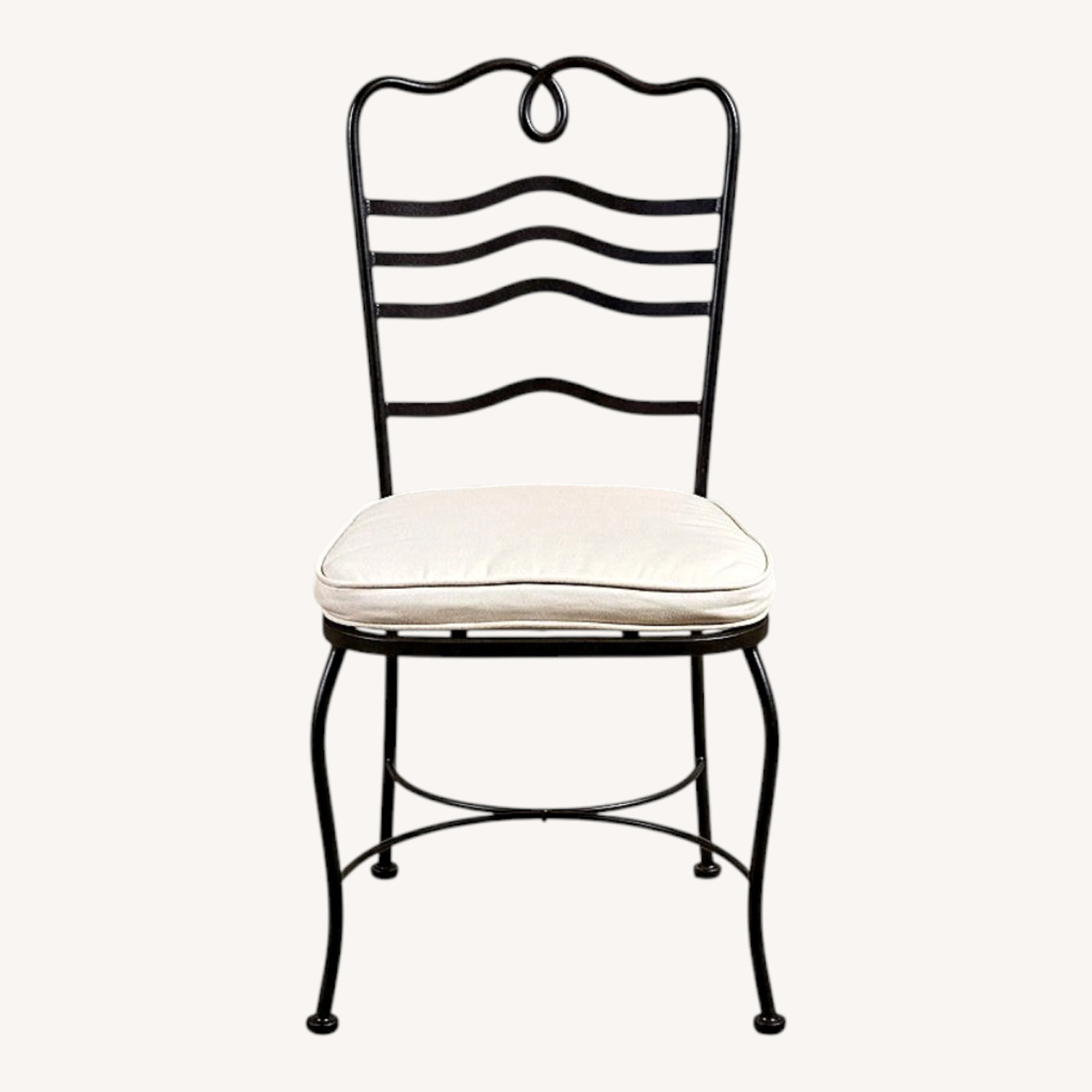 Black Wrought Iron Office Chair - image-0