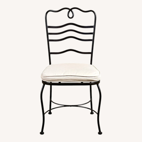 Used Black Wrought Iron Office Chair for sale on AptDeco
