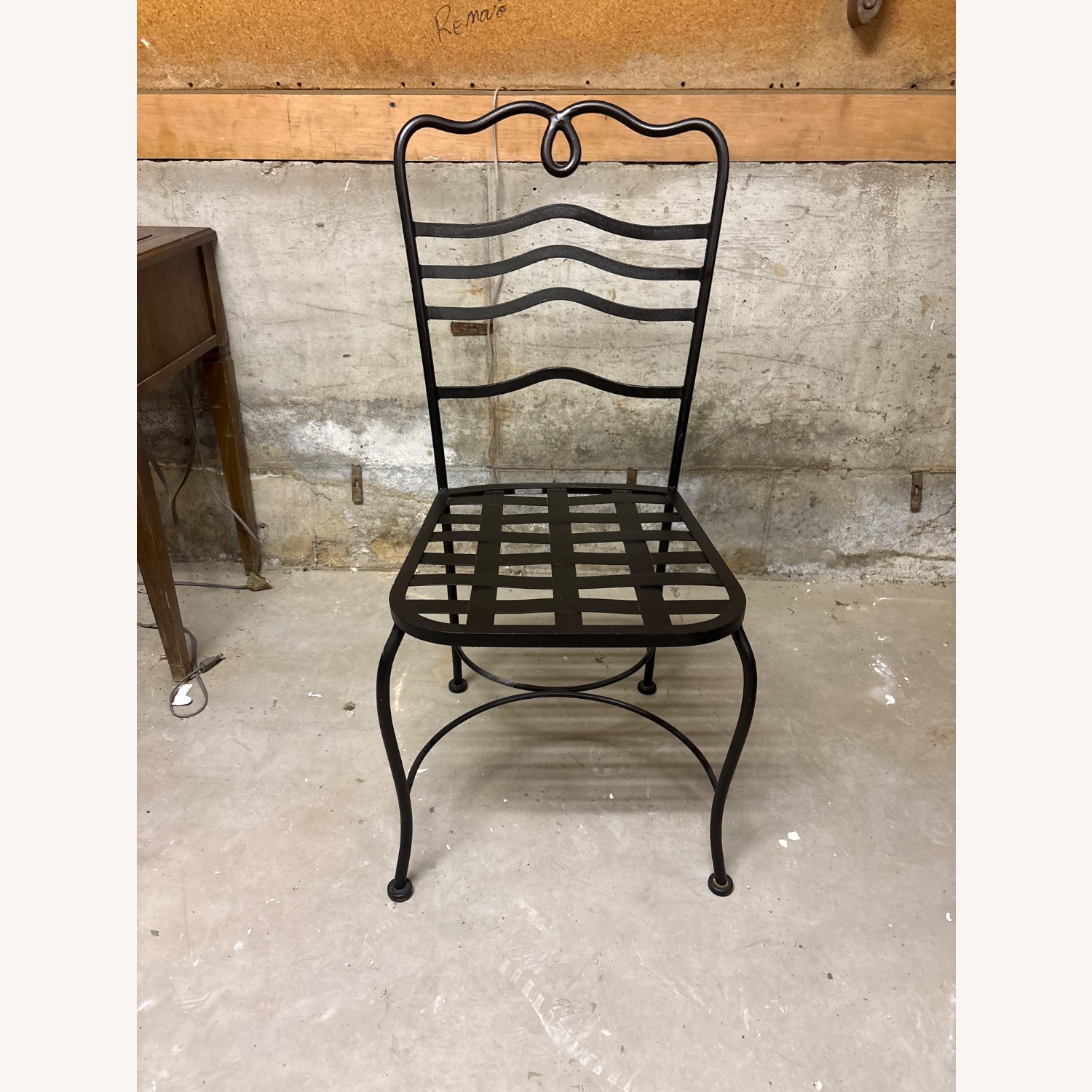 Black Wrought Iron Office Chair - image-3