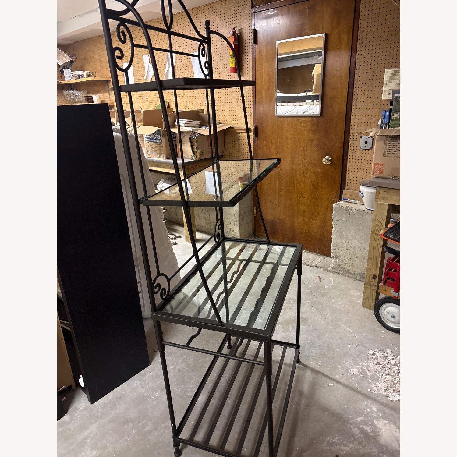Black Wrought Iron Bookcase - image-2