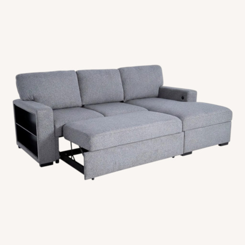 Used Bob's Discount Furniture Light Gray Sleeper Sofa for sale on AptDeco