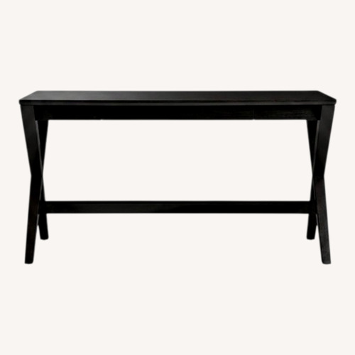 Used Crate & Barrel Dark Brown Wood Desk for sale on AptDeco