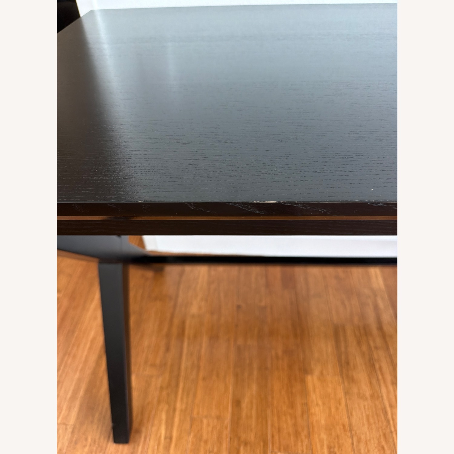 Crate & Barrel Dark Brown Wood Desk - image-4