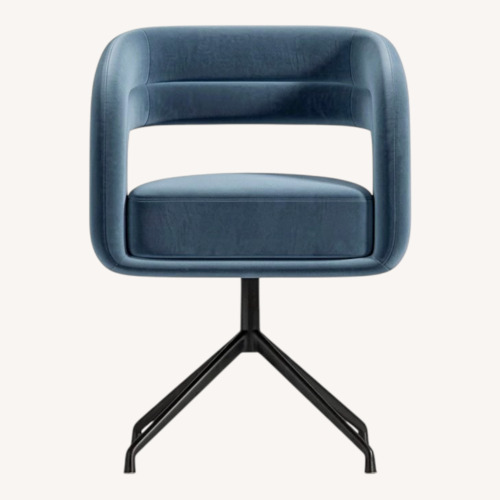 Used Rove Concepts Mia Blue Velvet Office Chair for sale on AptDeco
