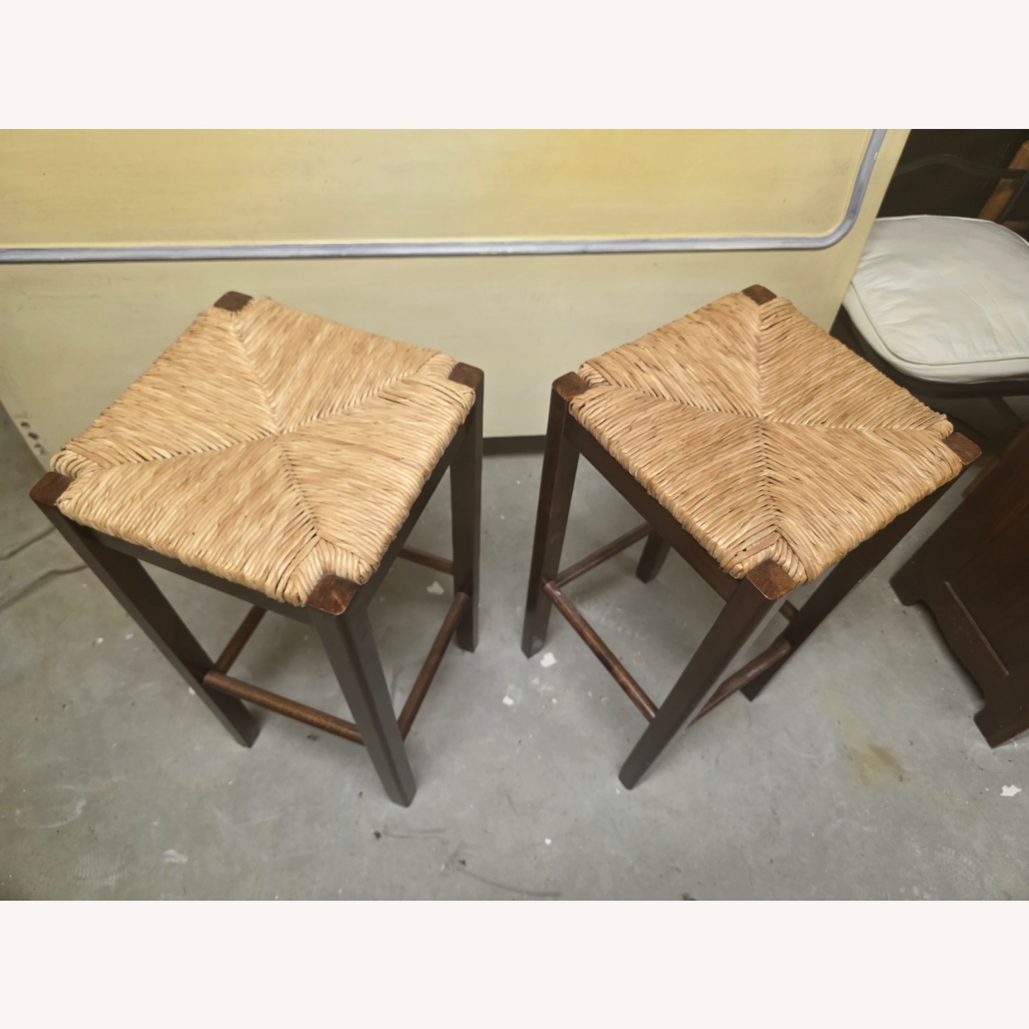 Parksley 2-Piece Rush Seat Bar Stool Set in Brown - image-3