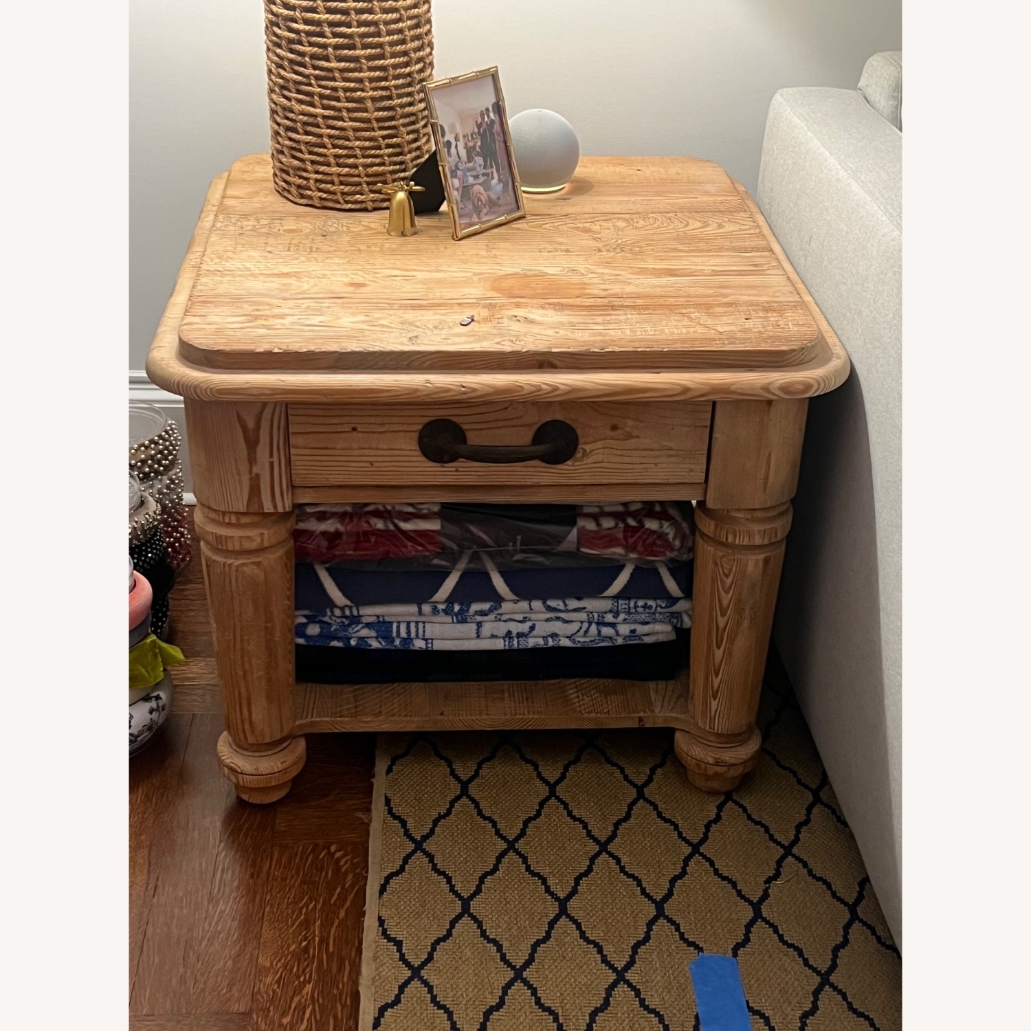 Pottery Barn Oversized Solid Wood Side Table - image-1