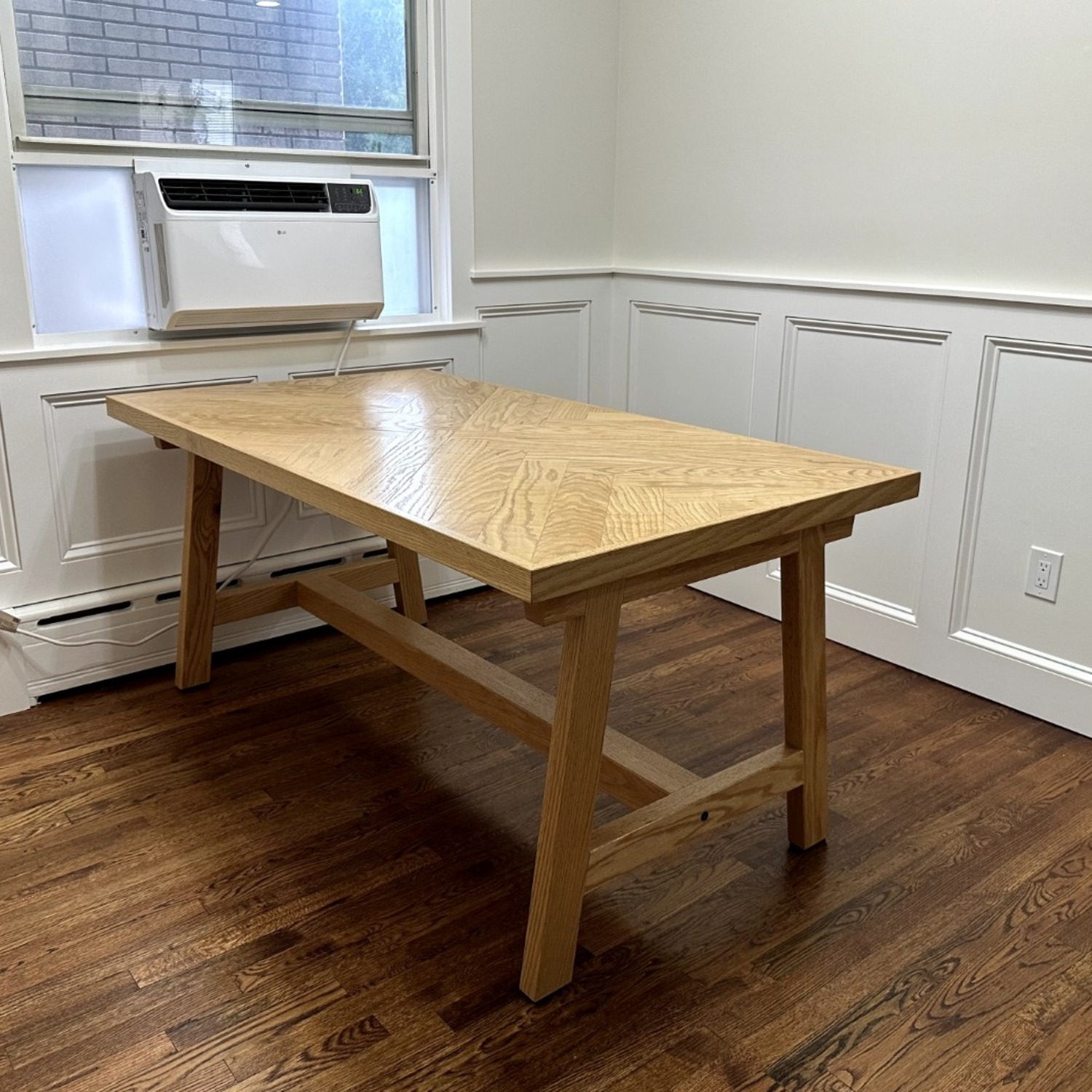 Oak Herringbone Dining Table - image-6