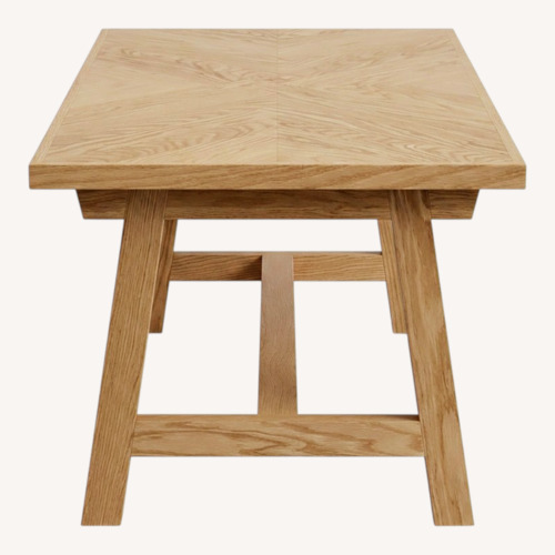 Used Oak Herringbone Dining Table for sale on AptDeco