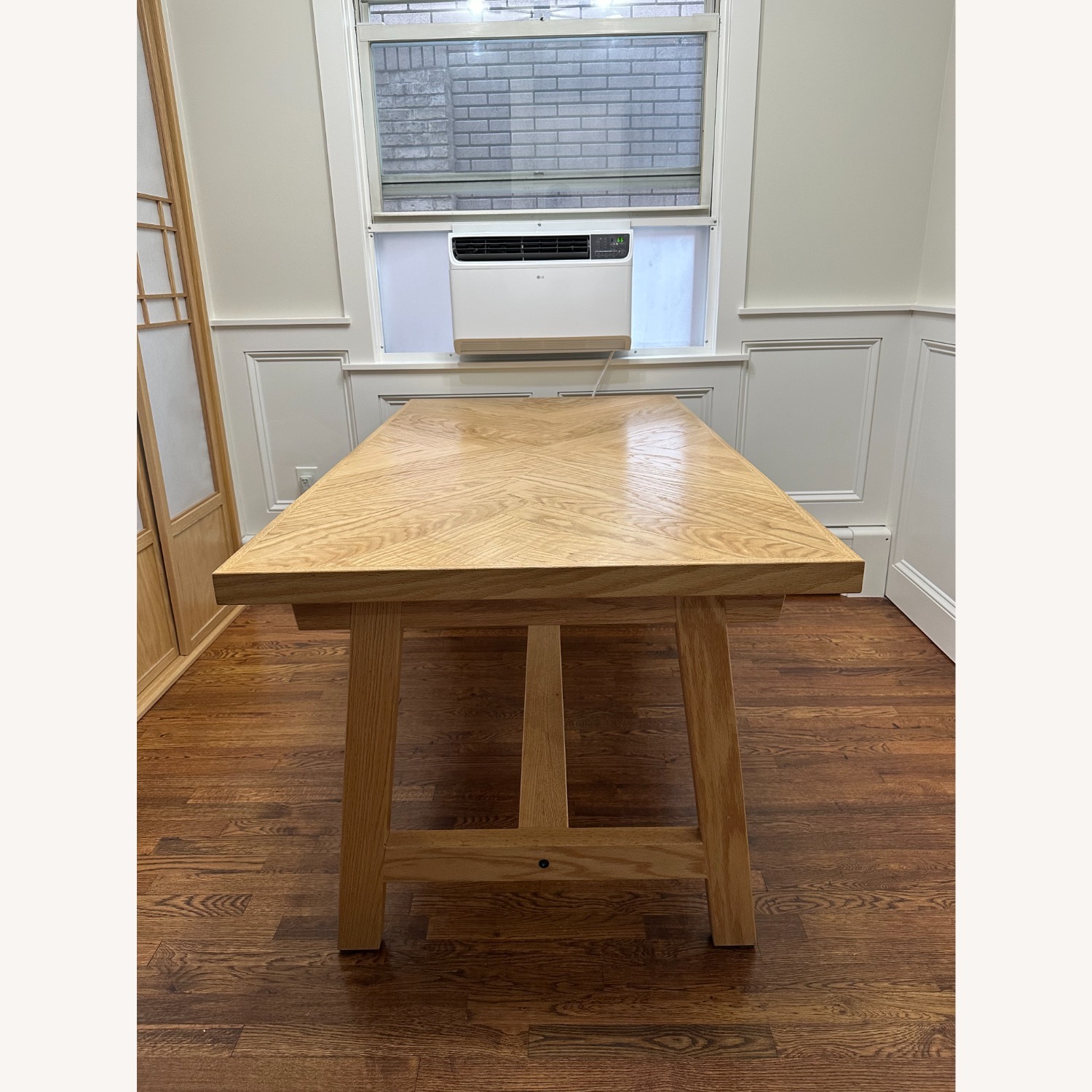 Oak Herringbone Dining Table - image-1