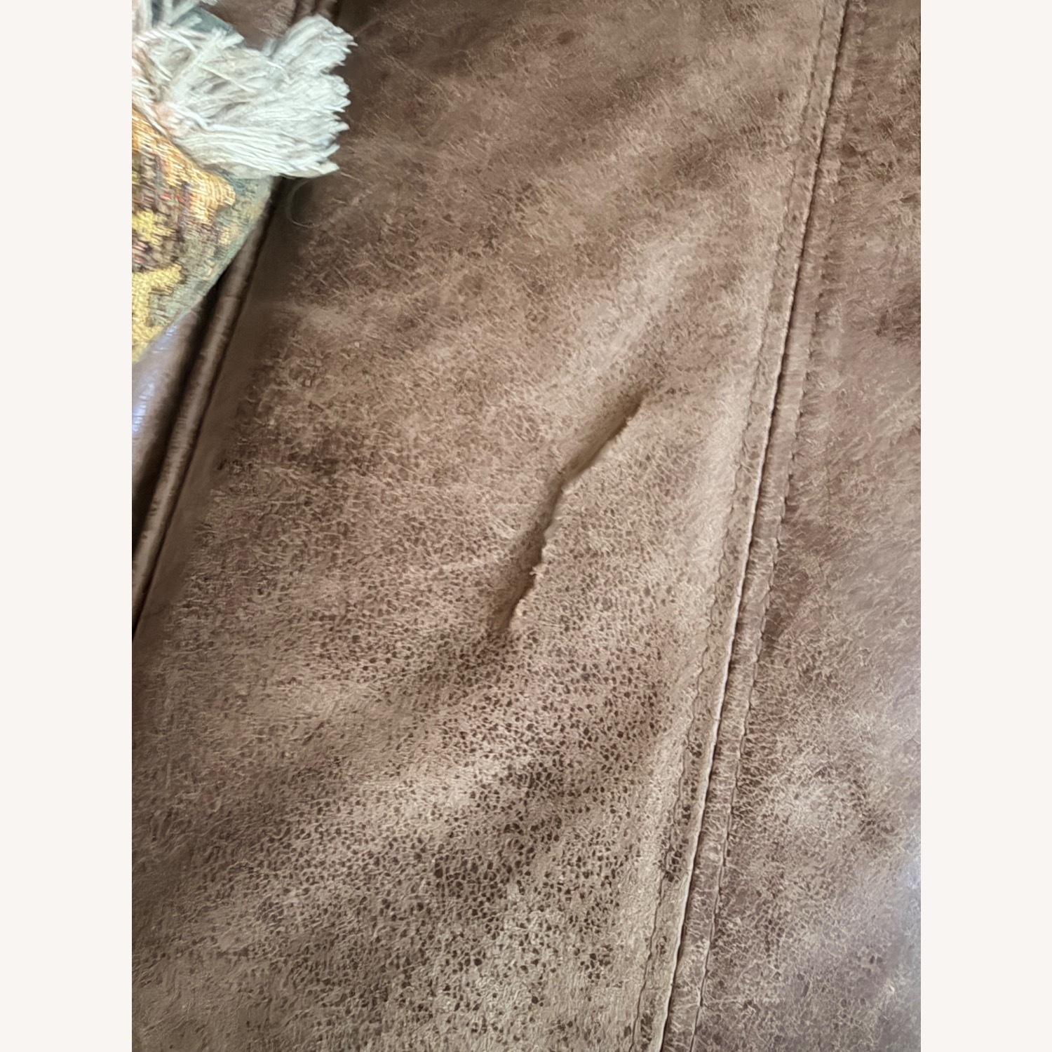 Arhaus Dark Brown Leather 3+ Seater Sofa - image-4