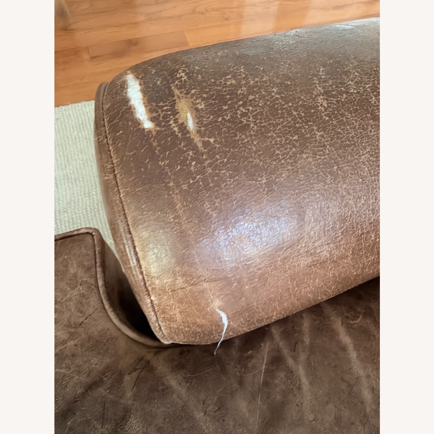Arhaus Dark Brown Leather 3+ Seater Sofa - image-3
