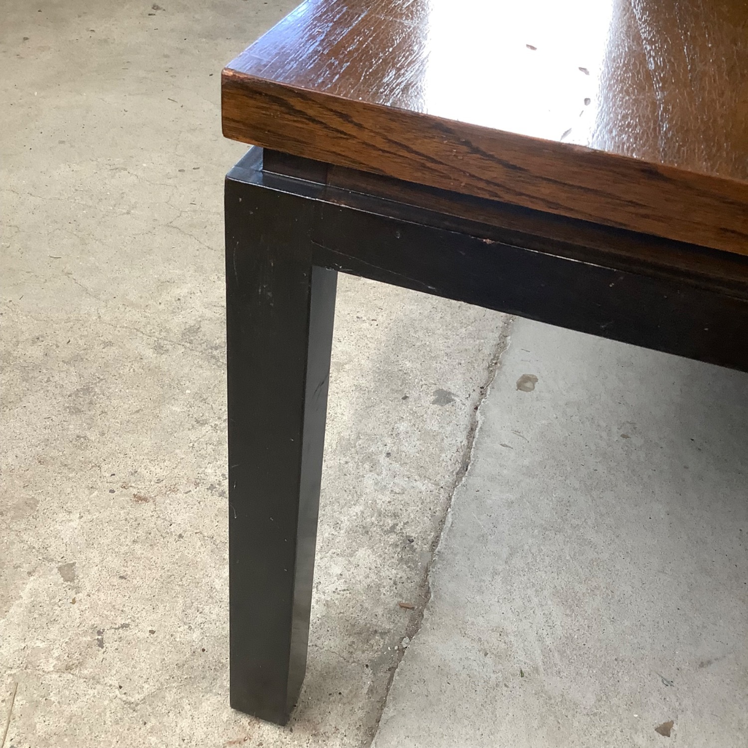 Mid-Century Walnut & Black Trim Coffee Table - image-11