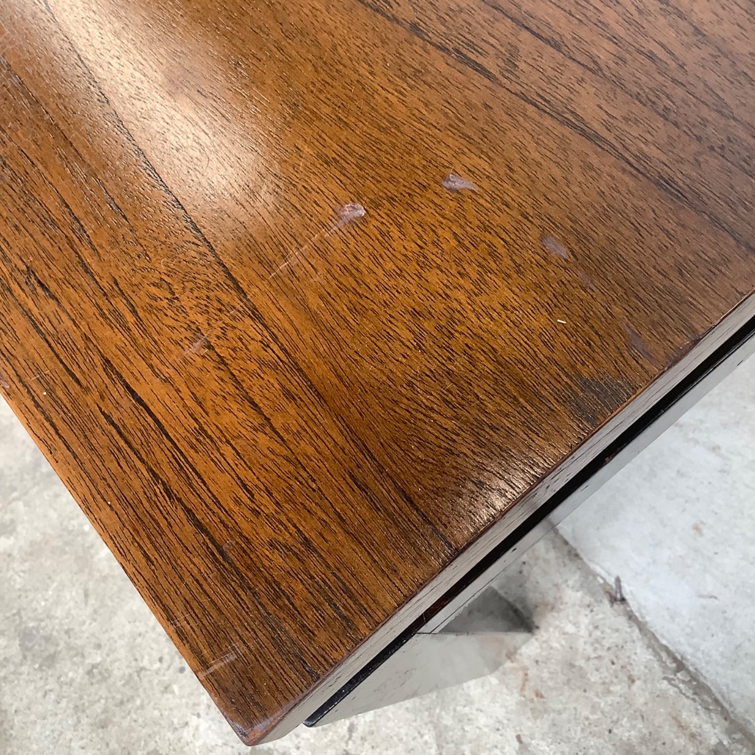 Mid-Century Walnut & Black Trim Coffee Table - image-8