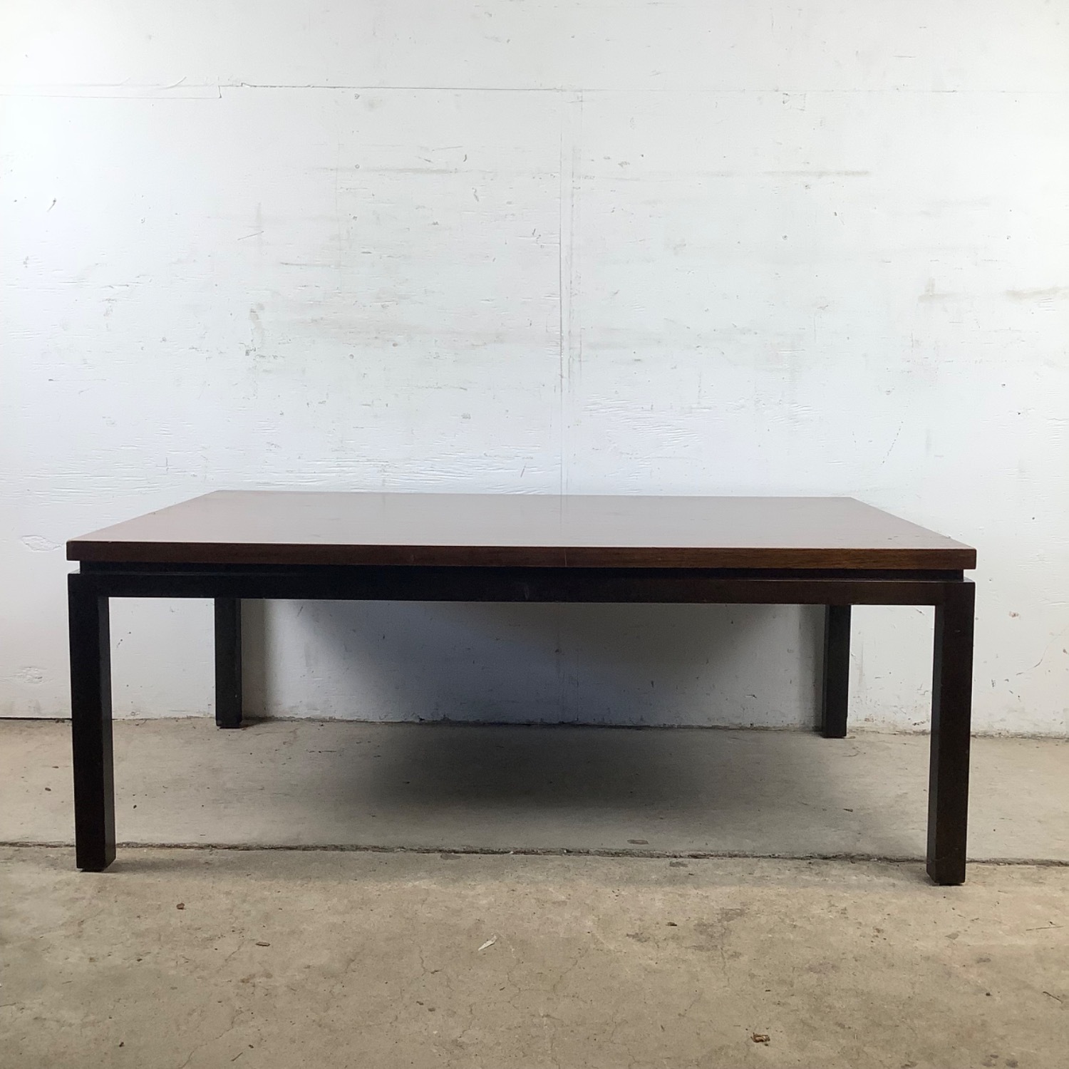 Mid-Century Walnut & Black Trim Coffee Table - image-2