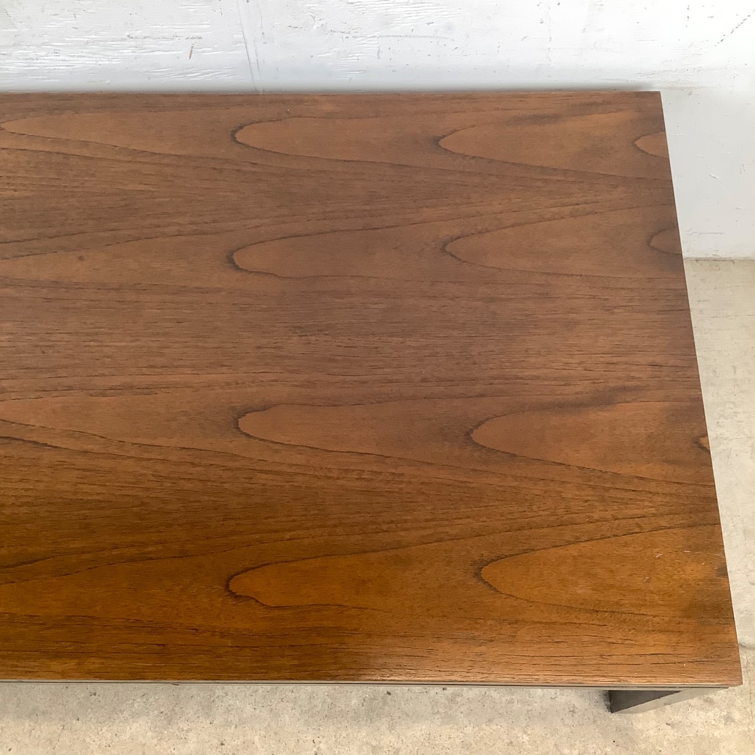 Mid-Century Walnut & Black Trim Coffee Table - image-4
