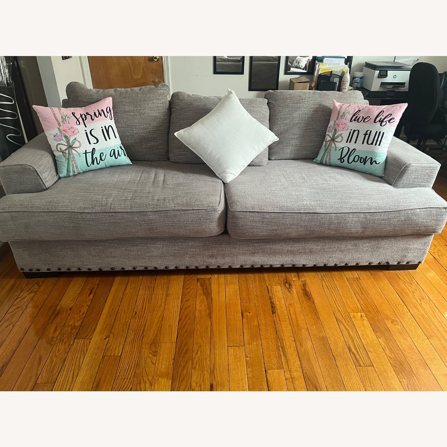 Natural Fabric 3+ Seater Sofa - image-4