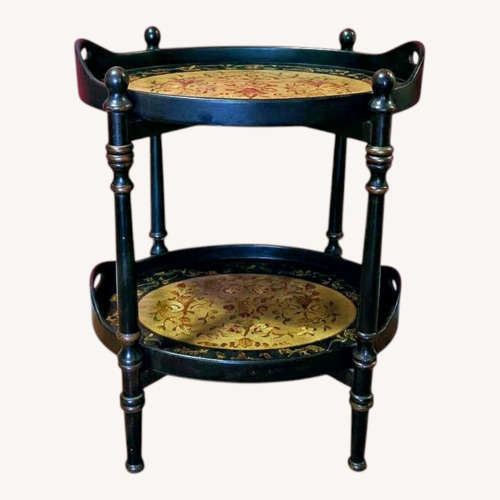 Used Bombay Co Lacquered Wood Tray Table for sale on AptDeco