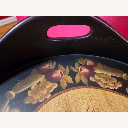 Used Bombay Co Lacquered Wood Tray Table for sale on AptDeco
