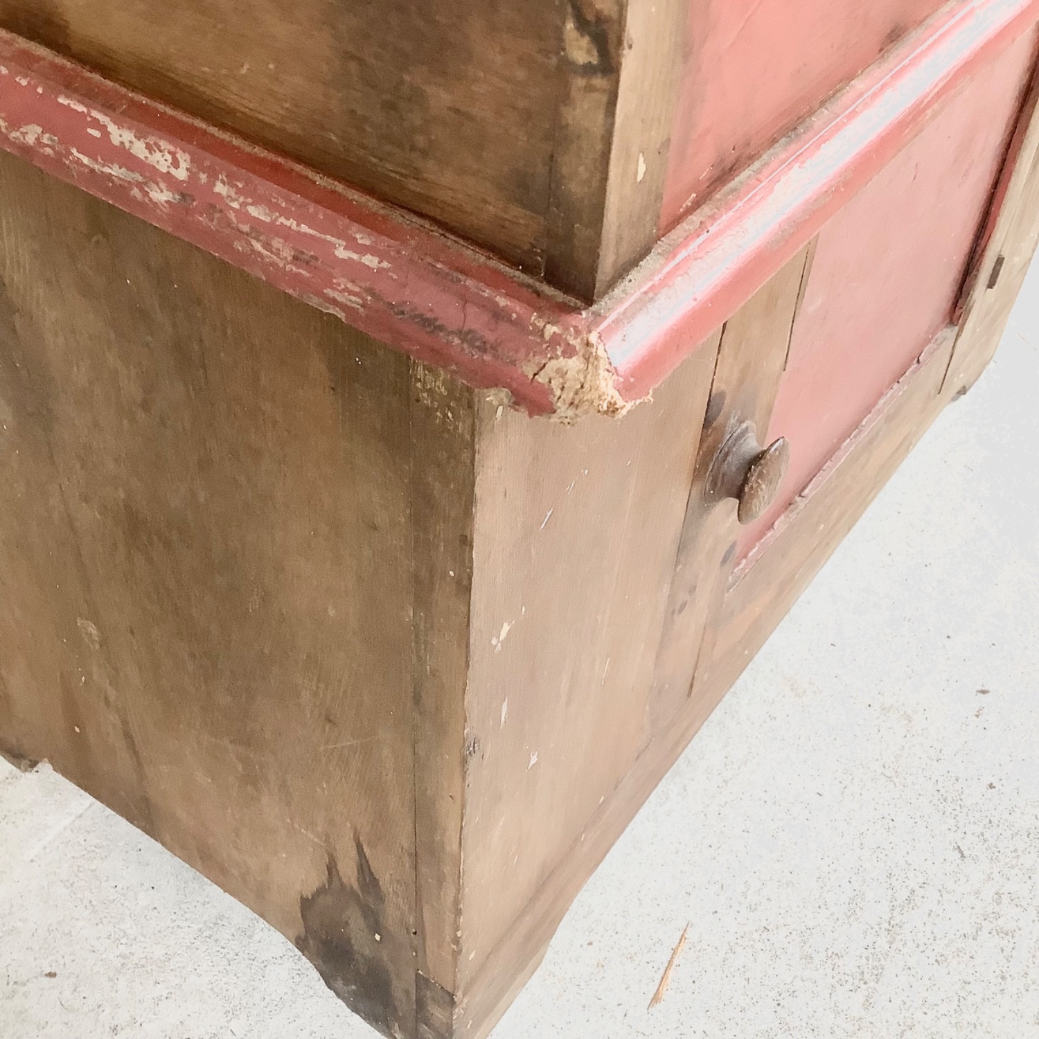 Antique Primitive Farmhouse Pine Storage Cabinet - image-15
