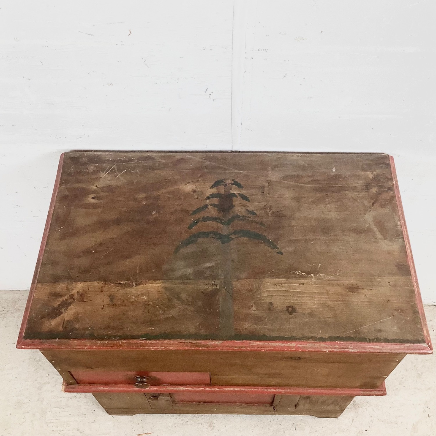 Antique Primitive Farmhouse Pine Storage Cabinet - image-2
