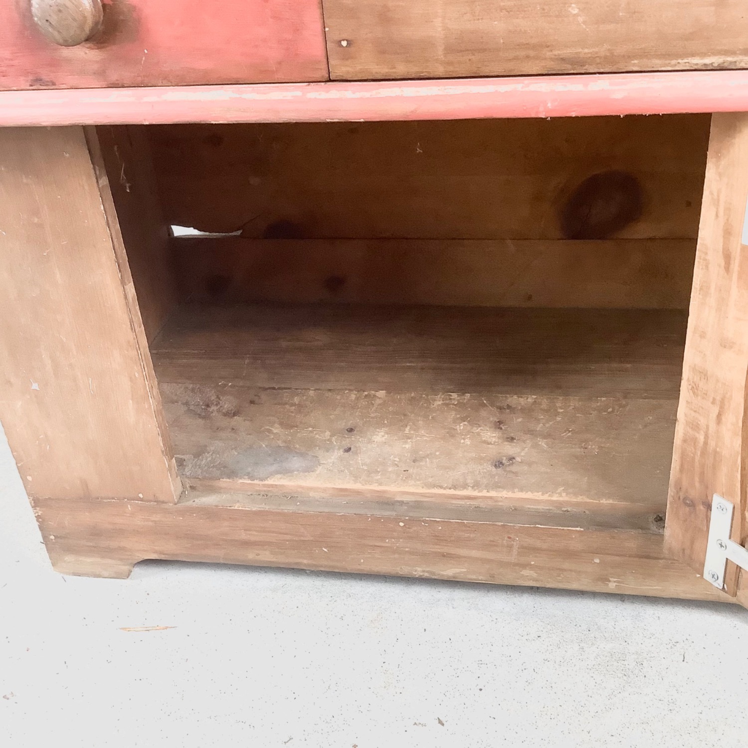 Antique Primitive Farmhouse Pine Storage Cabinet - image-12