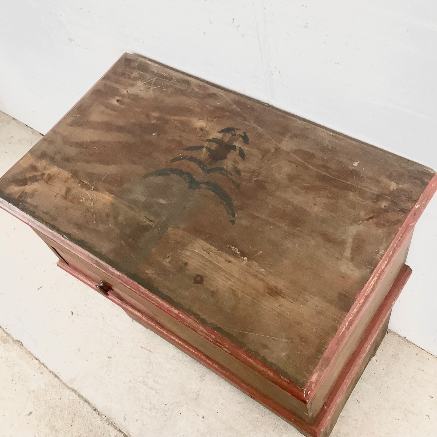 Antique Primitive Farmhouse Pine Storage Cabinet - image-3
