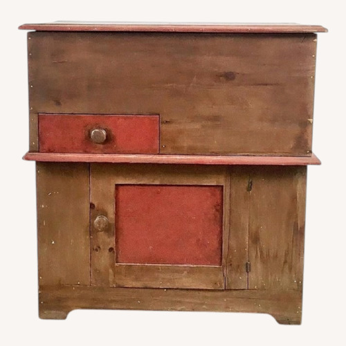 Used Antique Primitive Farmhouse Pine Storage Cabinet for sale on AptDeco