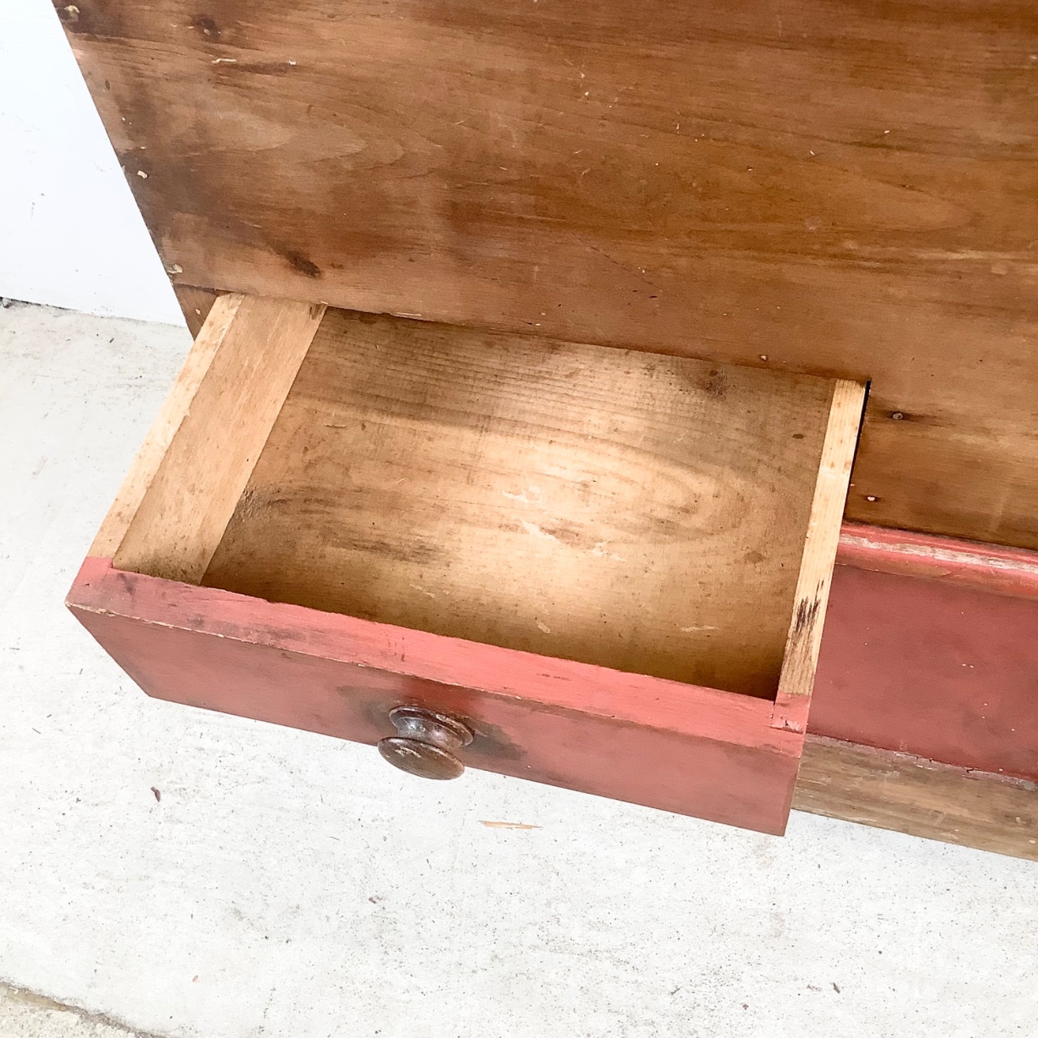 Antique Primitive Farmhouse Pine Storage Cabinet - image-13