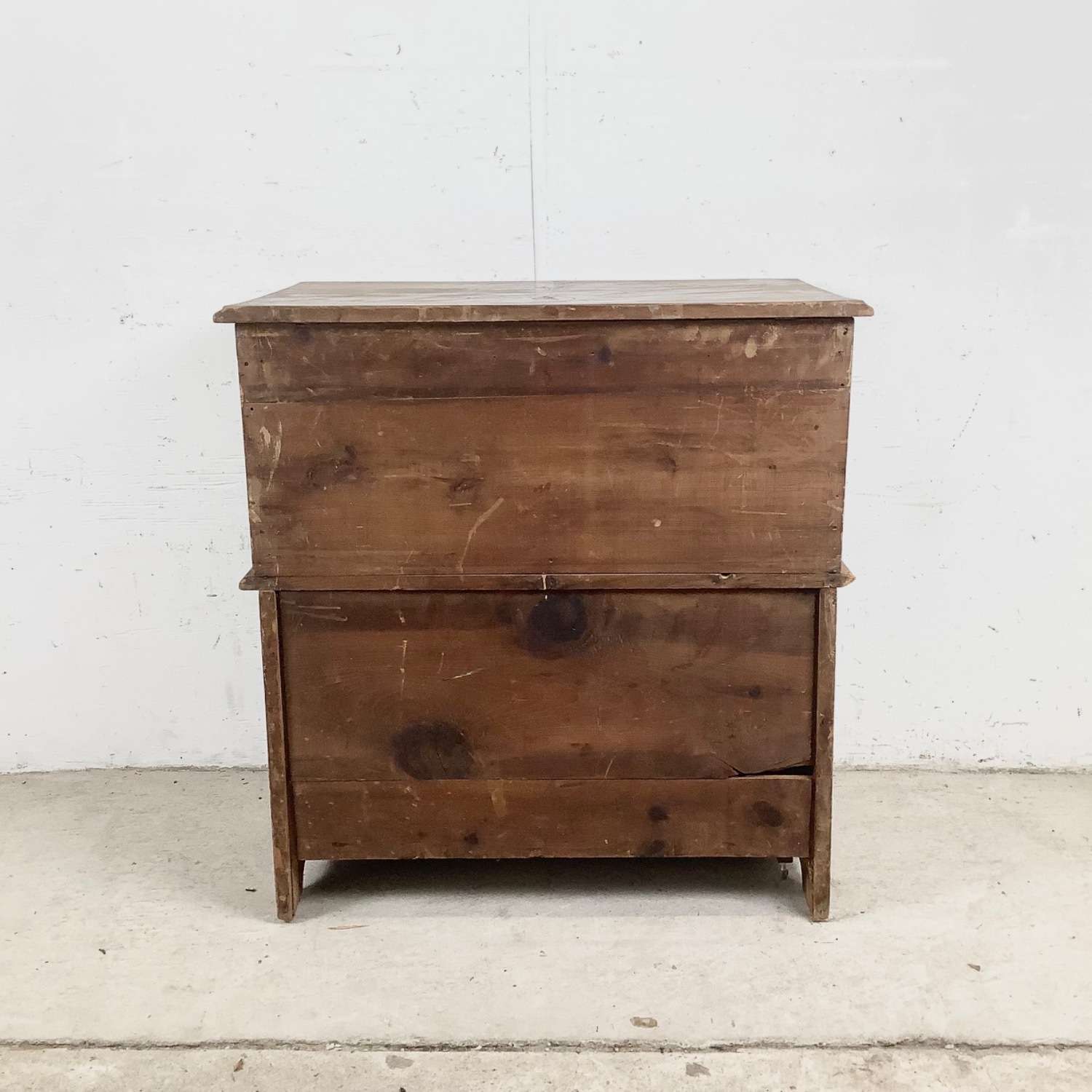 Antique Primitive Farmhouse Pine Storage Cabinet - image-10