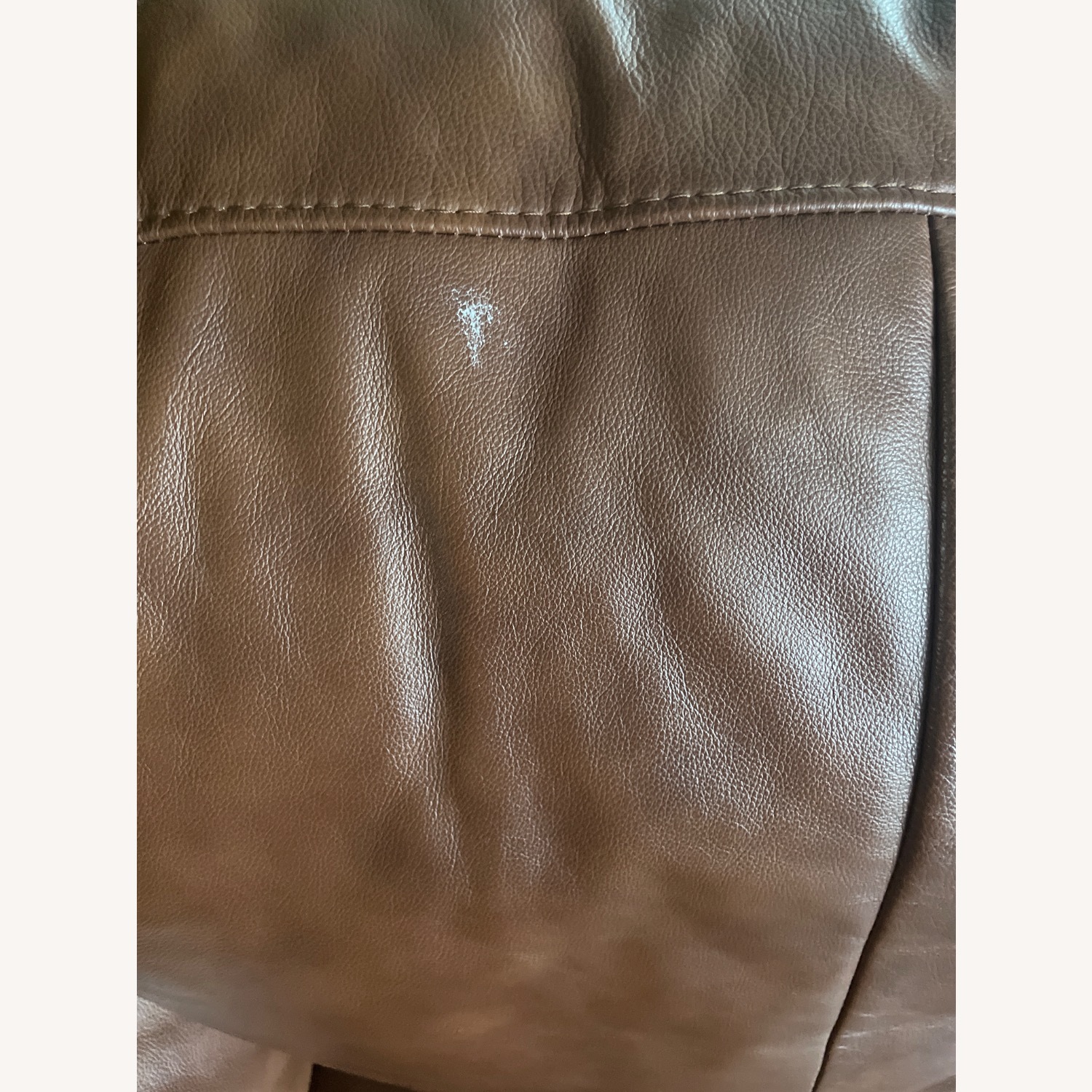 Dark Brown Leather Couch - image-3