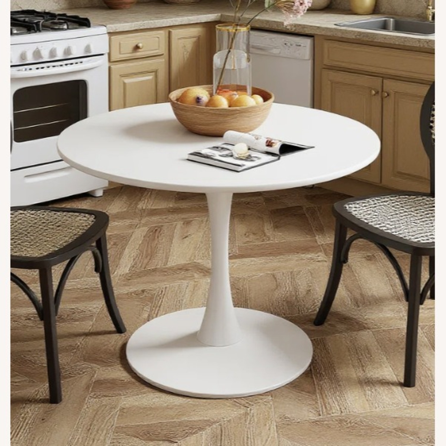 George Oliver Indars Round White Dining Table  - image-3