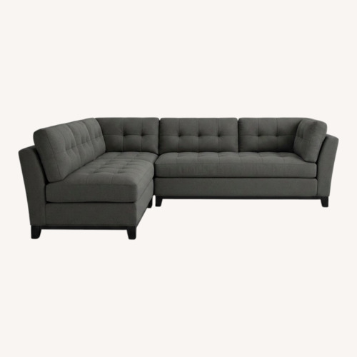 Used Dark Gray Wood 3+ Piece Sectional for sale on AptDeco