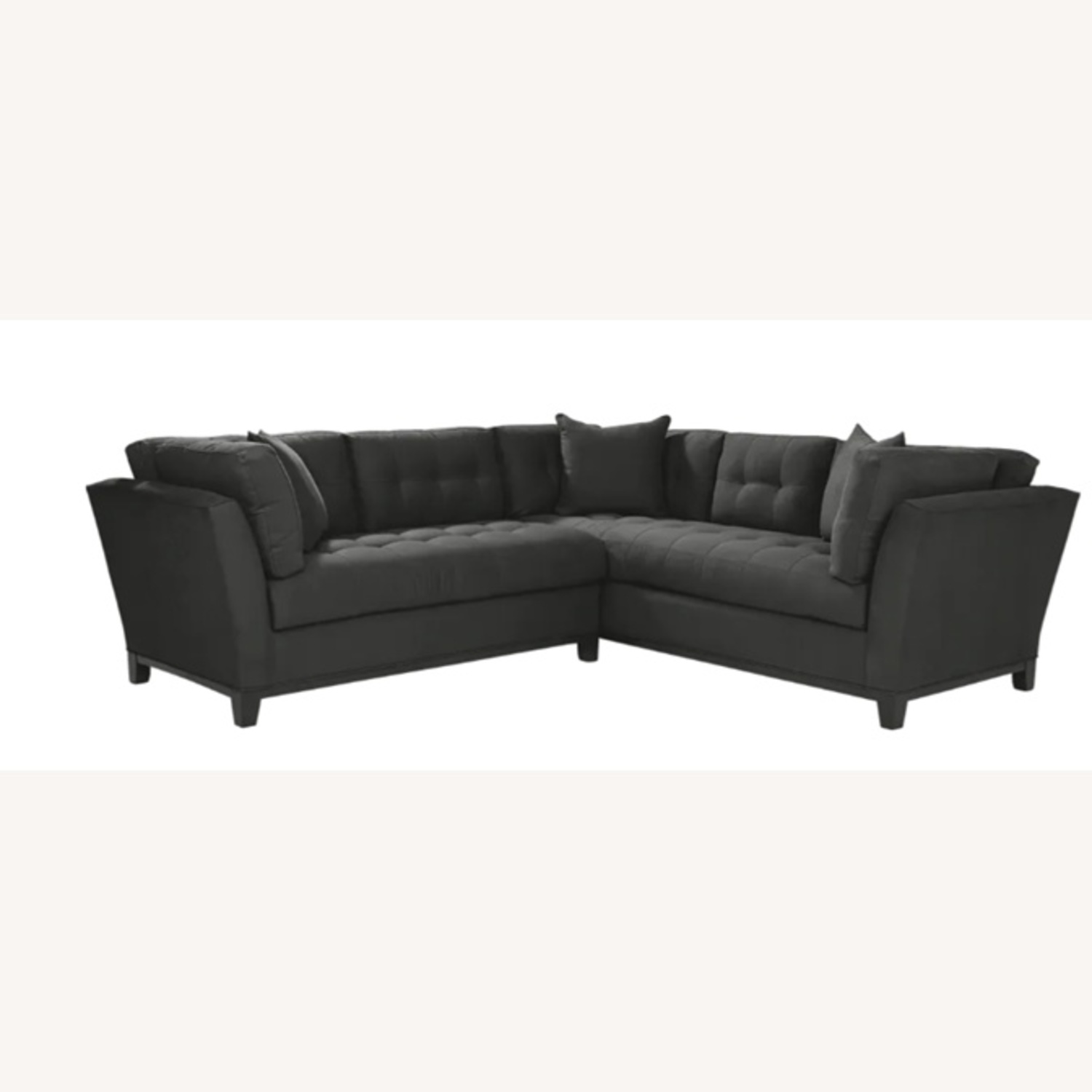 Dark Gray Wood 3+ Piece Sectional - image-4