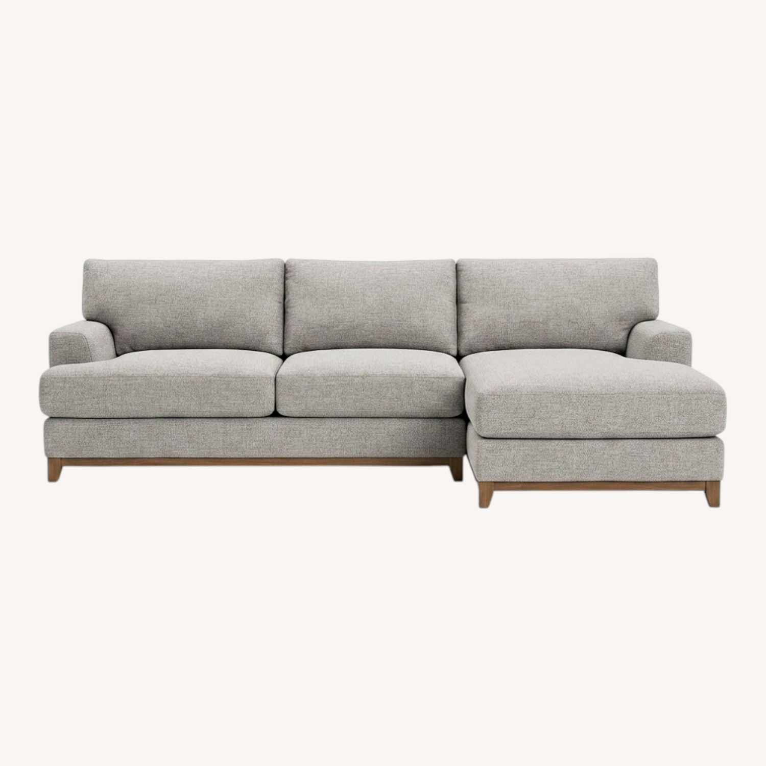 Light Gray Fabric 2 Piece Sectional - image-0