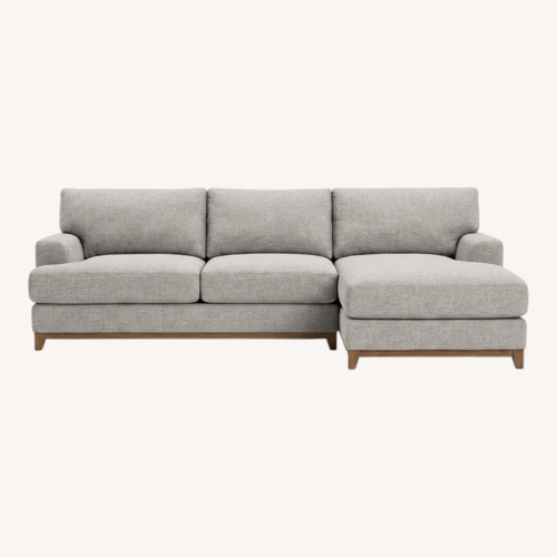 Used Light Gray Fabric 2 Piece Sectional for sale on AptDeco