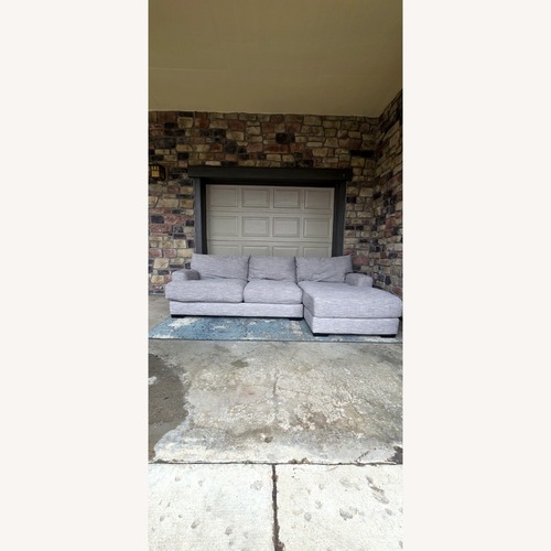 Used Light Gray Fabric 2 Piece Sectional for sale on AptDeco