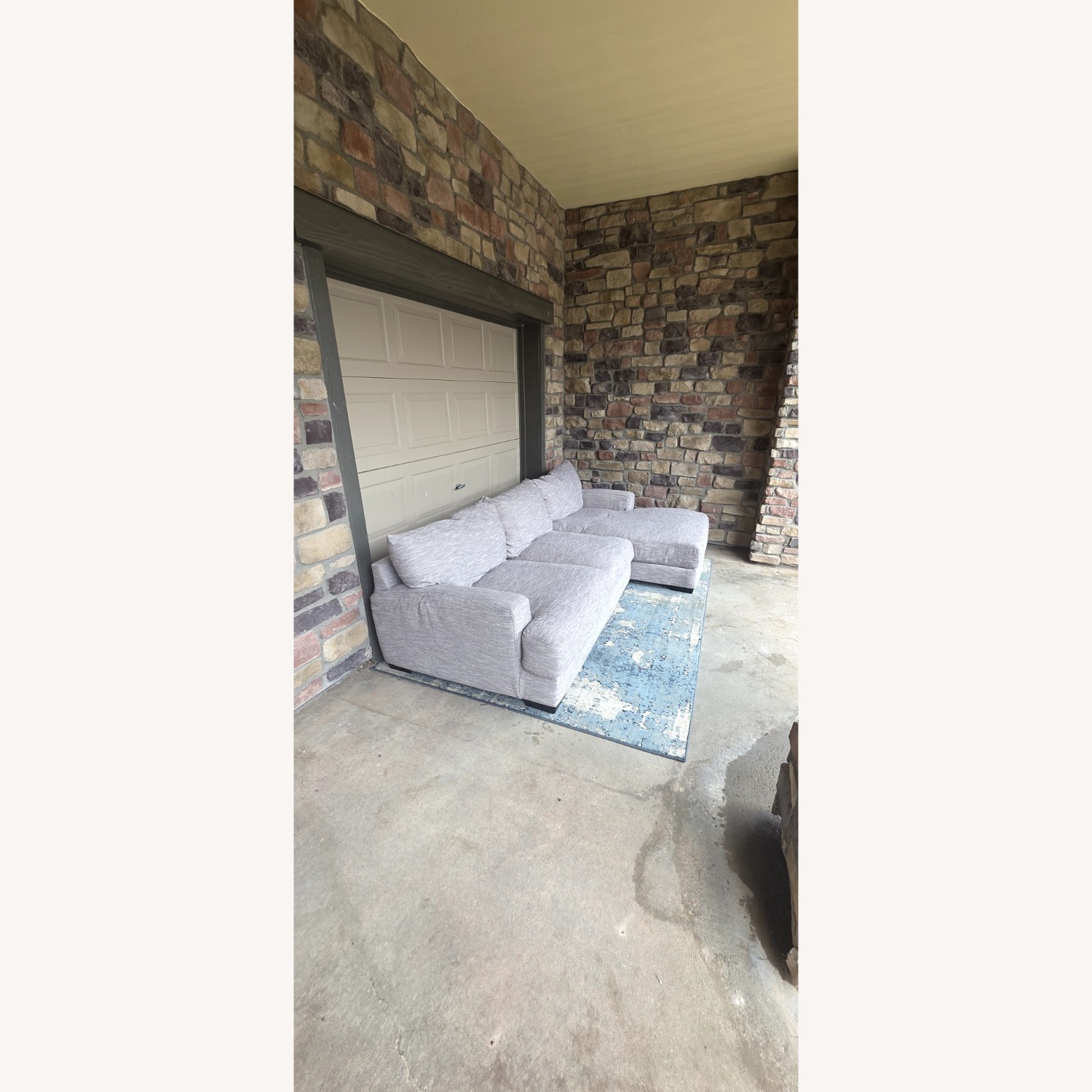 Light Gray Fabric 2 Piece Sectional - image-3