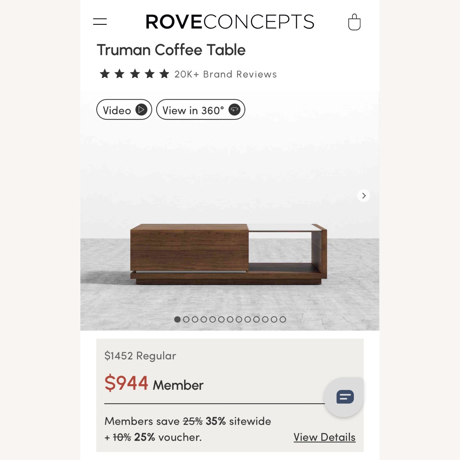 Rove Concepts White Wood Coffee Table - image-3