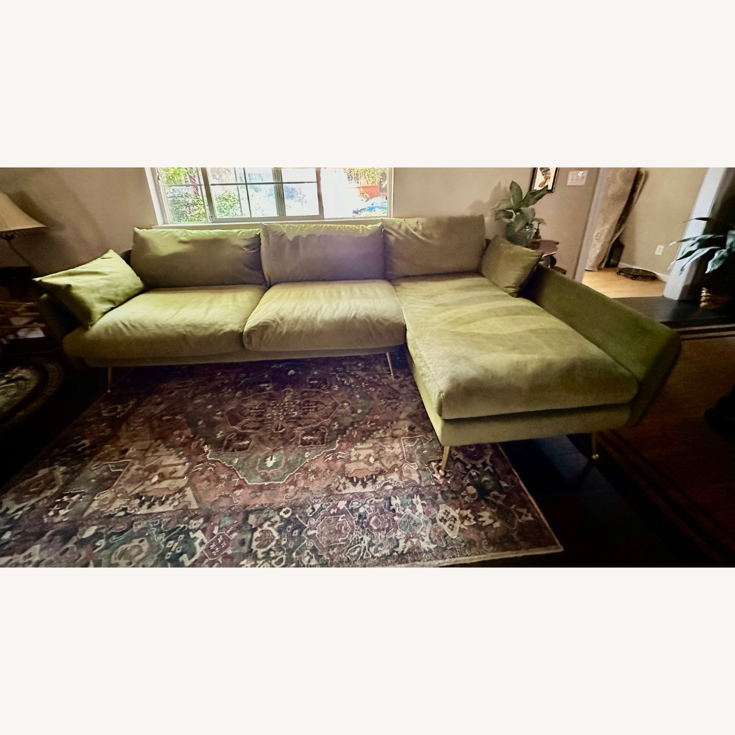 Albany Park Olive Green Park Sectional - image-2