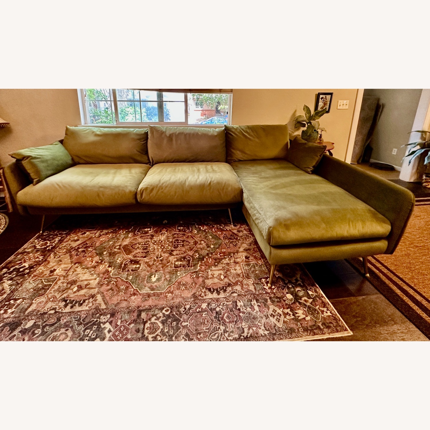 Albany Park Olive Green Park Sectional - image-5